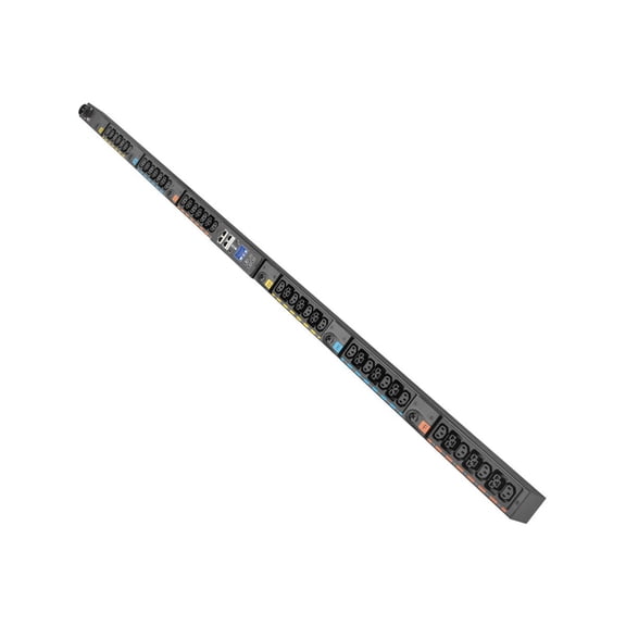Eaton Universal-Input Metered PDU G4, 208V and 415/240V, 42 Outlets, Input Cable Sold Separately, 72-Inch 0U Vertical (evmigu23x)