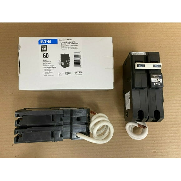 Eaton GFTCB260 2 Pole 60 Amp 240v Ground Fault Circuit Breaker GFTCB GFCB GFI