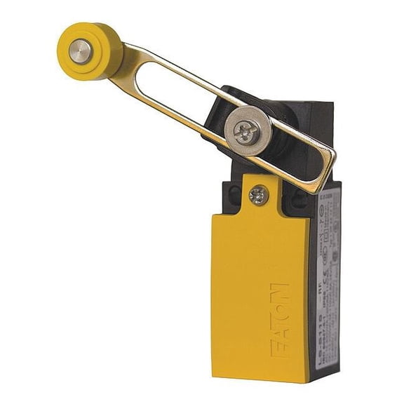 Limit Switch, Roller Lever, Rotary, 1NC/1NO, 6A at 250V AC, Actuator Location: Side