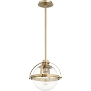 Eaton Hill 1 Light Globe Pendant in Transitional Style 12.5 inches Wide By 12 inches High-Aged Brass Finish Bailey Street Home 183-Bel-3400852