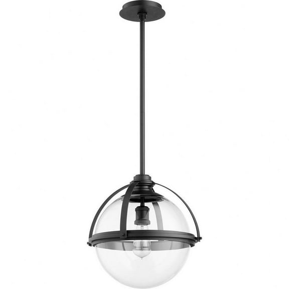 Eaton Hill 1 Light Globe Pendant in Transitional Style 14.75 inches Wide By 15.5 inches High-Noir Finish Bailey Street Home 183-Bel-3400855
