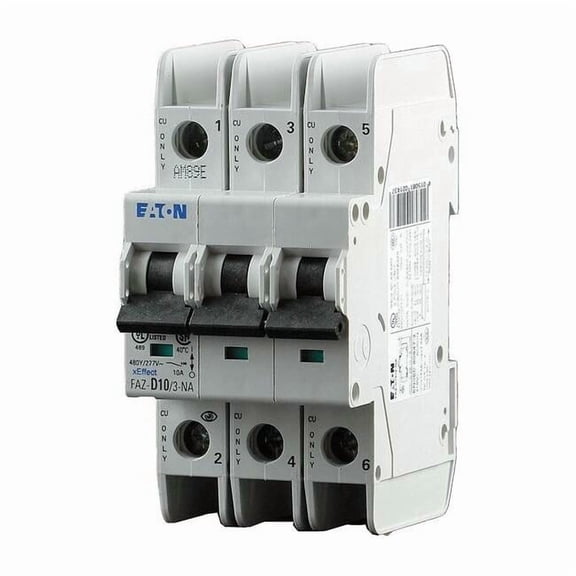 IEC Miniature Circuit Breaker, FAZ-NA Series, 30A, 3 Pole, 277/480V AC, 10kA at 277/480V AC