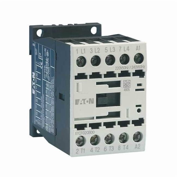 IEC Magnetic Contactor, No Auxiliary Contacts, 24V DC, 4 P, Non-Reversing, Screw XTCF020B00TD