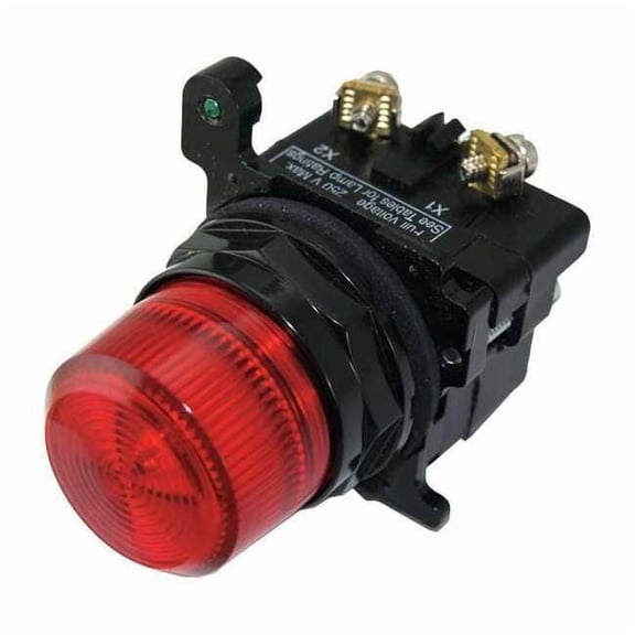 Cutler-Hammer Pilot Light,LED,120VAC,Red 10250T197HLRP2A
