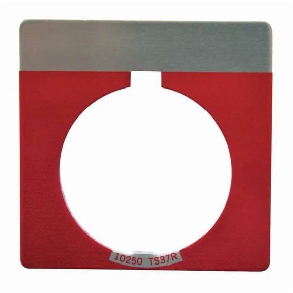 Eaton Cutler-Hammer Blank Legend Plate,Square,Red 10250TS37