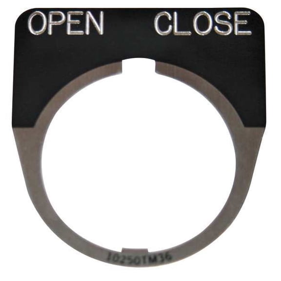 Eaton Legend Plate,Half Round,Open Close,Black 10250TM43