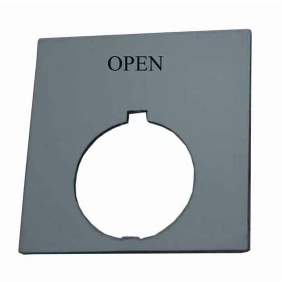 Legend Plate,Square,Open,Black HT8SP26
