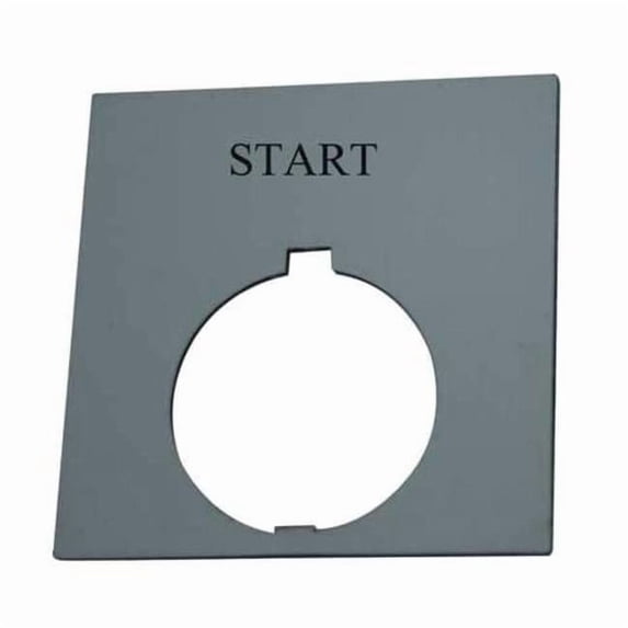 Legend Plate,Square,Start,Black HT8SP33
