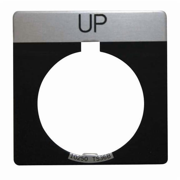 Cutler-Hammer Legend Plate,Square,Up,Black 10250TS35