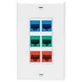thumbnail image 1 of Eaton N042D-006V-WH EATON TRIPP LITE SERIES CENTER PLATE INSERT, DECORA STYLE - VERTICAL, 6 PORTS, T, 1 of 2