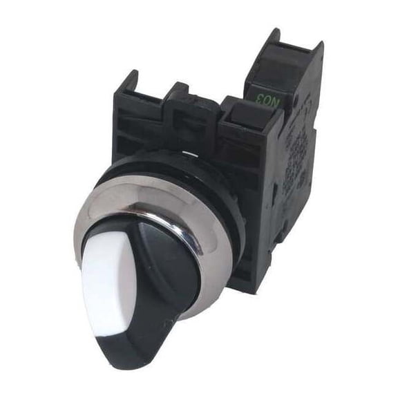 Eaton Non-Illum Selector Switch,Al,1NO,Black M22M-WKV-K10