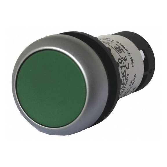 Eaton Push Button Operator, 22 mm, 1NO, Green C22-D-G-K10