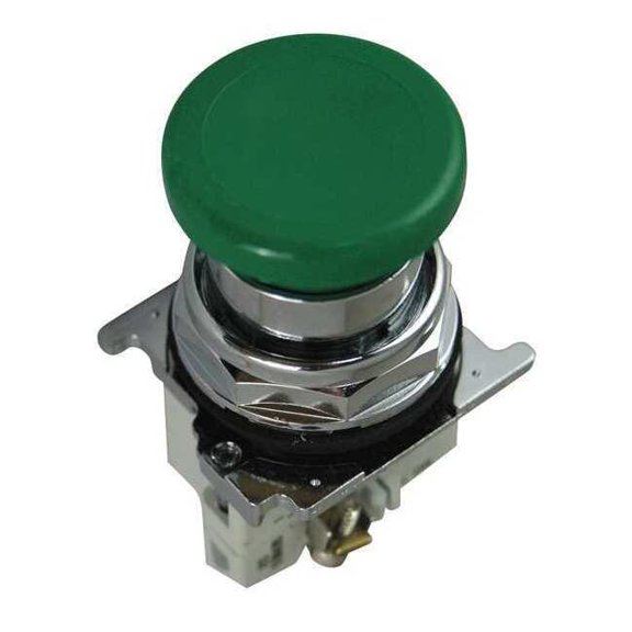 Eaton Cutler-Hammer Non-Illuminated Push Button,30mm,Green 10250T26G