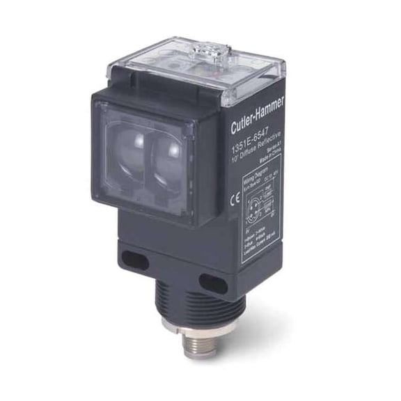 Eaton Photoelectric Sensor, Rectangular, Diffuse 1351E-6513