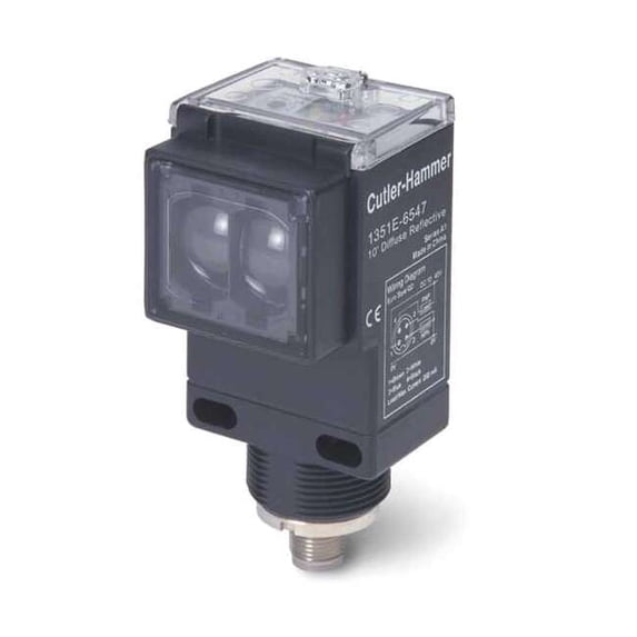 Eaton Photoelectric Sensor, Rectangular, Diffuse 1351E-6534