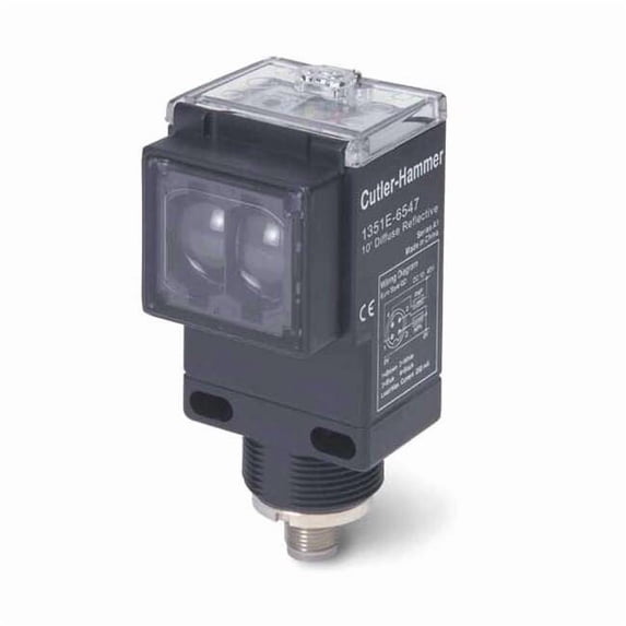 Eaton Photoelectric Sensor, Rectangular, Diffuse 1351E-6543