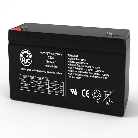 Eaton PowerRite Max 700Rackmount 6V 12Ah UPS Battery - This Is an AJC Brand Replacement