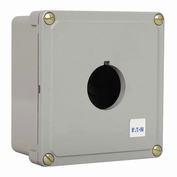 Eaton Pushbutton Enclosure,5.88 in H,Al E34N2-GR1