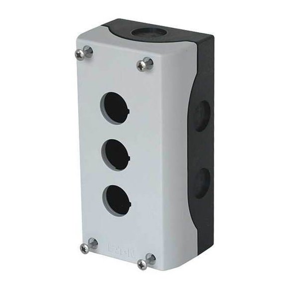 Eaton Pushbutton Enclosure,3.15 in D,Plastic M22-I3-PG