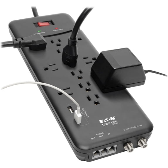 Eaton TLP128TTUSBB Surge Protector Power Strip