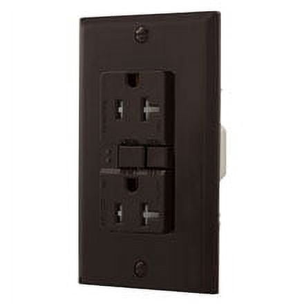 Eaton TRAFGF15LA AF, Arc Fault/GF, Ground Fault Dual -Purpose, Duplex Receptacle with wallplate 15A 125V LA