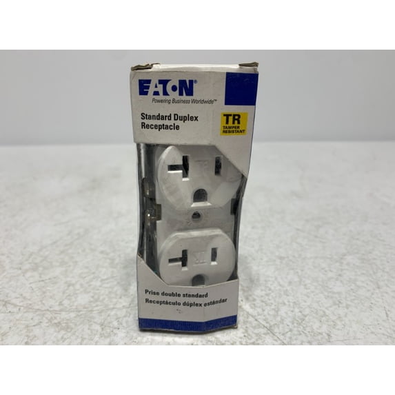 Eaton TRCR20W-BX-LW Duplex Receptacle 20A 125V TR Tamper Resistant ...