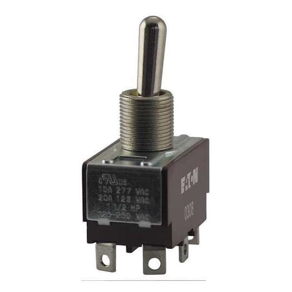 Eaton Toggle Switch, On/Off/On, DPDT XTD4B1A