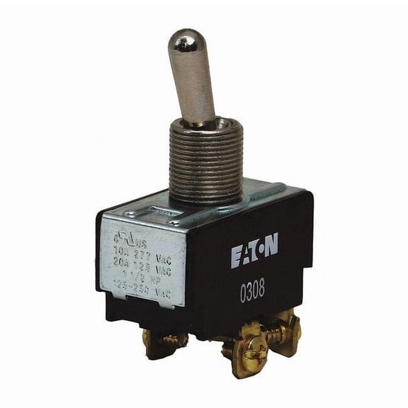 Eaton Toggle Switch,SPST,10A @ 277V,Screw XTD1A2A2