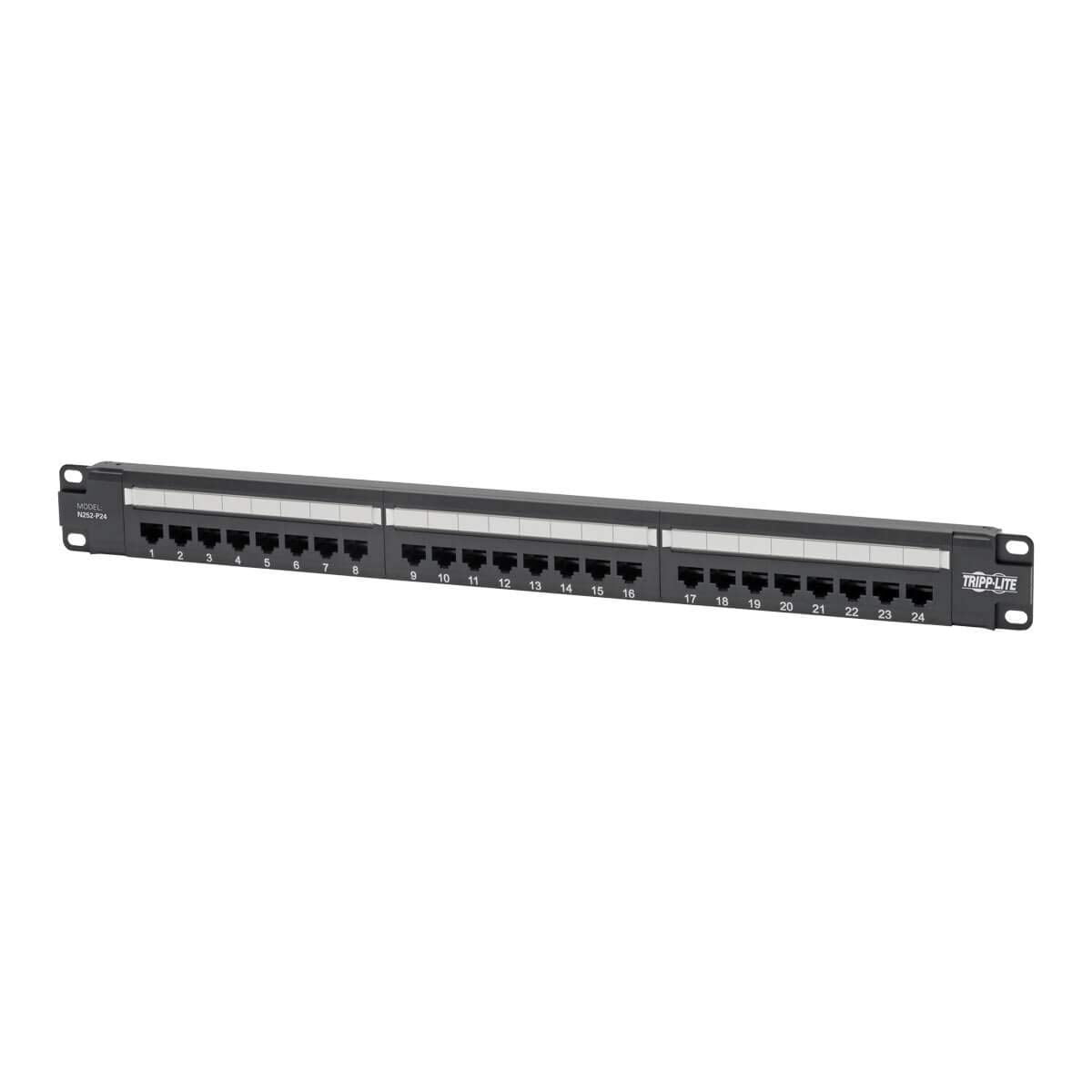 Eaton Tripp Lite Cat6 24-Port PoE+ Patch Panel, RJ45 Ethernet, 1U ...