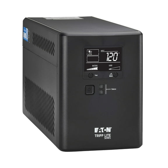 Tripp Lite by Eaton 600-Watt Line-Interactive Cloud-Connected Tower UPS with Remote Monitoring, 10 Outlets, 5-Ft. Cord, SMART1000LCDTNC