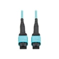 thumbnail image 1 of Eaton Tripp Lite Series 100G Multimode 50/125 OM4 Fiber Optic Cable [12F MPO/MPO-PC F/F], Type-B Polarity, OFNP, Aqua, 2 m [6.6 ft.], TAA (n845b-02m-12taa), 1 of 3