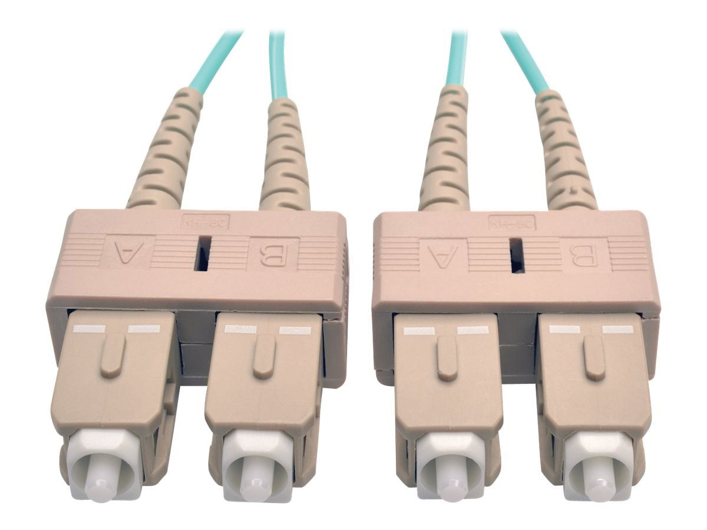 Eaton Tripp Lite Series 10Gb Duplex Multimode 50/125 OM3 LSZH Fiber Patch Cable SC/SC Aqua 1M 3 ft. N80601M