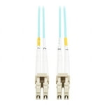 Tripp Lite Eaton Series Fiber Patch Cable, 6 Meters / 19.6 Feet, LC to LC Fiber Optic Cable, 10Gb OM3 Multimode Duplex, 50/125um, Aqua, TAA Compliant, Lifetime Manufacturer's Warranty (N820-06M-TAA)