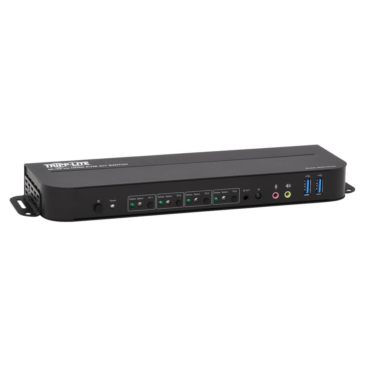 Tripp Lite by Eaton 4-Port HDMI/USB KVM Switch - 4K 60 Hz HDR HDCP 2.2 IR USB Sharing - 4 Computer(s) - 1 Local User(s) - 4096 x 2160 - 8 x USB - 5 x HDMI