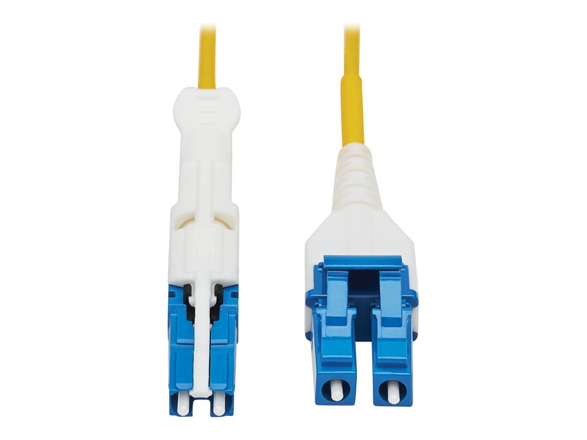 Eaton Tripp Lite Series 400G Duplex Singlemode 9/125 OS2 Fiber Optic Cable (CS-UPC/LC-UPC), Round LSZH Jacket, Yellow, 1 m - Network cable - CS/UPC single-mode (M) push/pull to LC/UPC single-mode (M) push/pull - 1 m - fiber optic - duplex - 9 / 125 micron - OS2 - blue, yellow
