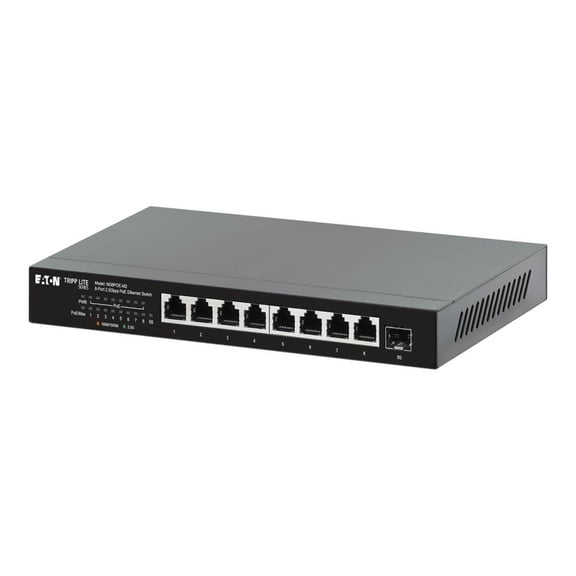Eaton Tripp Lite Series 8-Port 2.5 Gbps Desktop Gigabit Ethernet Unmanaged Switch with PoE+ Pass-Through, 100W, Metal Enclosure, TAA - 6 Ports - 2.5 Gigabit Ethernet, 10 Gigabit Ethernet - 2.5GBase...