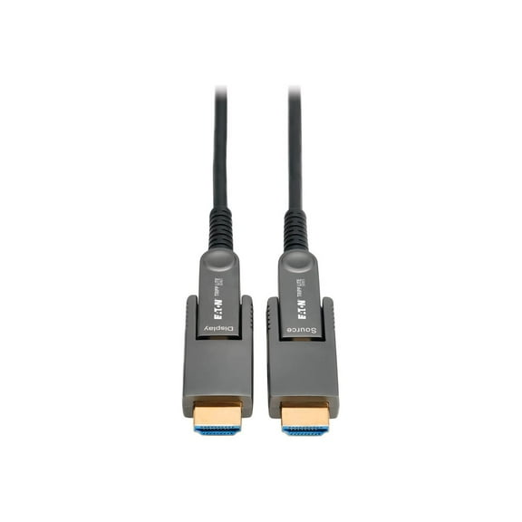 Eaton Tripp Lite Series 8K HDMI Fiber Active Optical Cable [AOC] with Detachable Connectors [M/M] - 8K UHD @ 60 Hz, HDR, HDCP 2.3, Black, 40 m [131 ft.] (p568fmm-40m-8k6)
