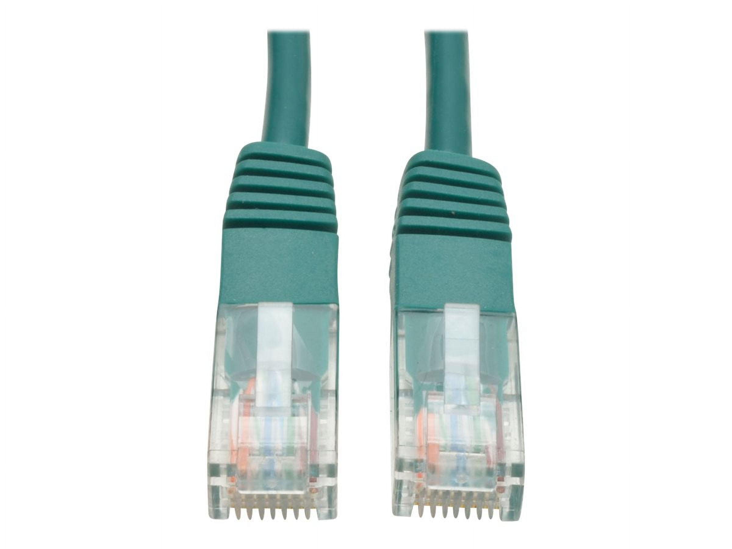 Eaton Tripp Lite Series Cat5e 350 MHz Molded (UTP) Ethernet Cable (RJ45 M/M), PoE - Green, 15 ft. (4.57 m) - Patch cable - RJ-45 (M) to RJ-45 (M) - 4.57 m - UTP - CAT 5e - molded, stranded - green