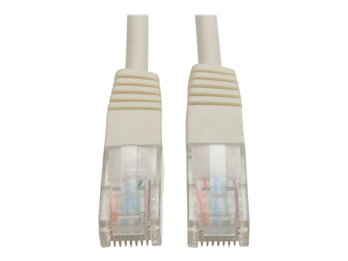 Eaton Tripp Lite Series Cat5e 350 MHz Molded (UTP) Ethernet Cable (RJ45 M/M), PoE - White, 15 ft. (4.57 m) - Patch cable - RJ-45 (M) to RJ-45 (M) - 15 ft - UTP - CAT 5e - IEEE 802.3ab/IEEE 802.5 - molded, stranded - white