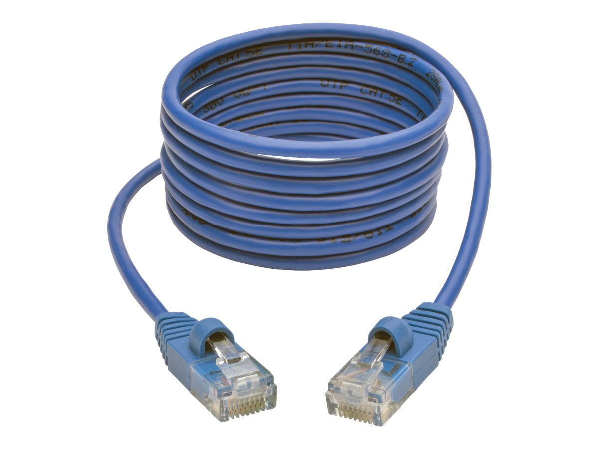 Eaton Tripp Lite Series Cat5e 350 MHz Snagless Molded Slim (UTP) Ethernet Cable (RJ45 M/M) - Blue, 6 ft. (1.83 m) - Patch cable - RJ-45 (M) to RJ-45 (M) - 6 ft - UTP - CAT 5e - molded, snagless, stranded - blue