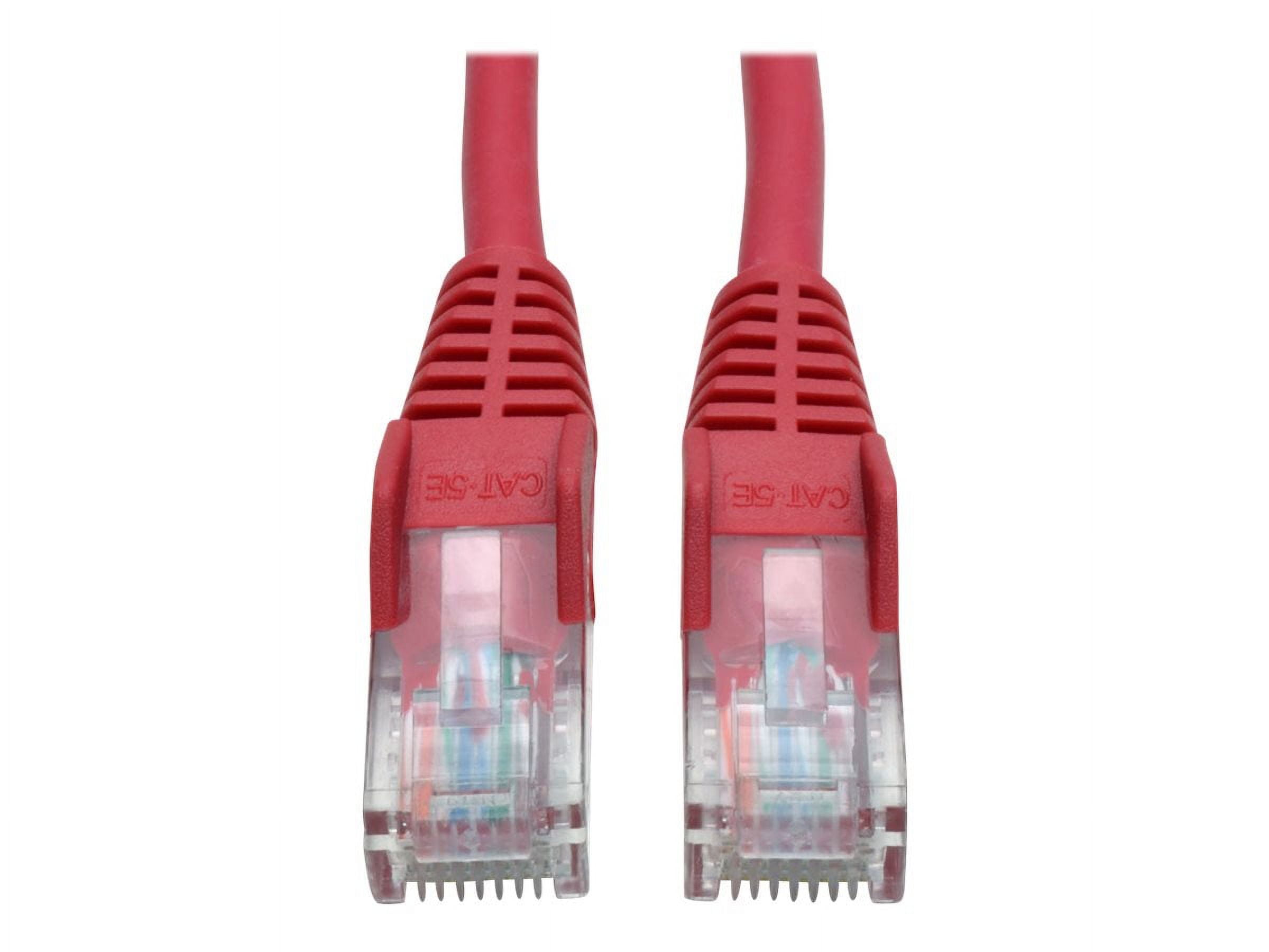 Eaton Tripp Lite Series Cat5e 350 MHz Snagless Molded (UTP) Ethernet Cable (RJ45 M/M), PoE - Red, 14 ft. (4.27 m) - Patch cable - RJ-45 (M) to RJ-45 (M) - 4.27 m - UTP - CAT 5e - IEEE 802.3ba - molded, snagless, stranded - red