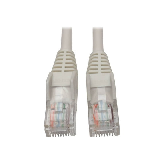 Eaton Tripp Lite Series Cat5e 350 MHz Snagless Molded (UTP) Ethernet Cable (RJ45 M/M), PoE - White, 6 ft. (1.83 m) - Patch cable - RJ-45 (M) to RJ-45 (M) - 6 ft - UTP - CAT 5e - IEEE 802.3ab/IEEE 802.5 - molded, snagless, stranded - white