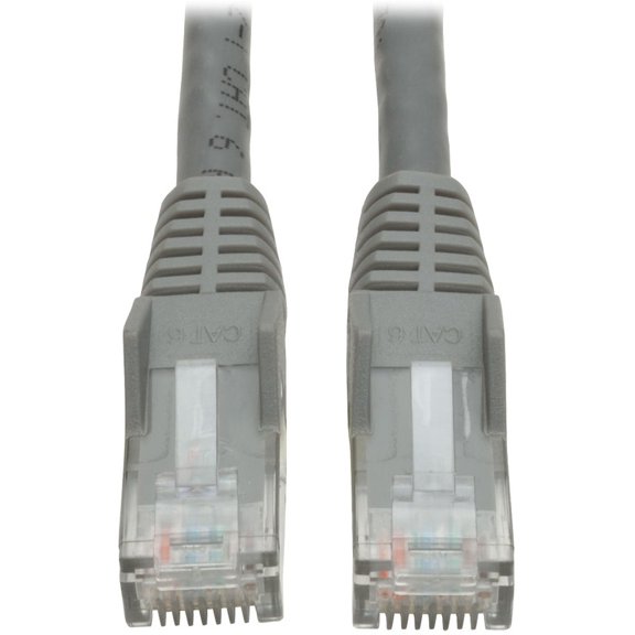 Tripp Lite 30ft Cat6 Gigabit Snagless Molded Patch Cable RJ45 M/M Gray 30' - 30 ft Category 6 Network Cable for Network Device - First End: 1 x RJ-45 Male Network - Second End: 1 x RJ-45 Male Network
