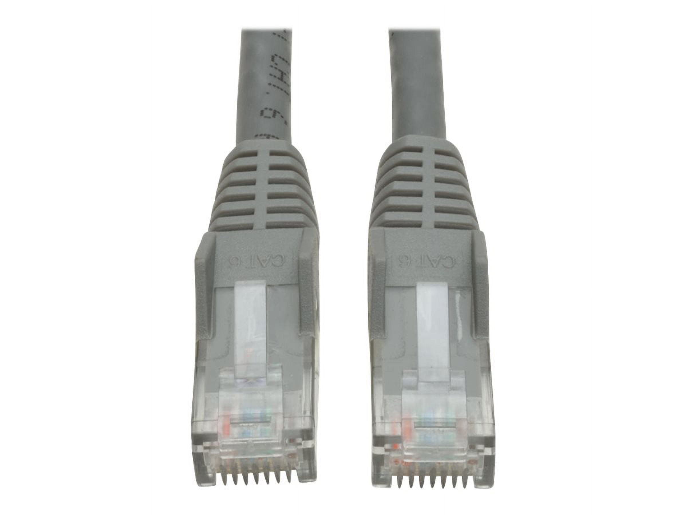 Eaton Tripp Lite Series Cat6 Gigabit Snagless Molded (UTP) Ethernet Cable (RJ45 M/M), PoE, Gray, 30 ft. (9.14 m) - Patch cable - RJ-45 (M) to RJ-45 (M) - 9.14 m - UTP - CAT 6 - molded, snagless, solid - gray
