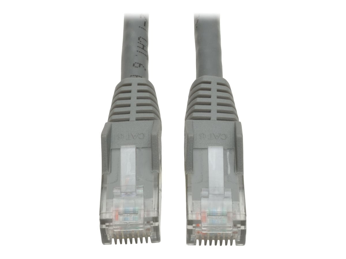 Tripp Lite Cat6 GbE Snagless Molded Patch Cable UTP Gray RJ45 M/M 35ft
