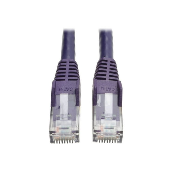 Eaton Tripp Lite Series Cat6 Gigabit Snagless Molded UTP Ethernet Cable RJ45 M/M PoE Purple 50 ft. 15.24 m