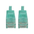 thumbnail image 1 of Eaton Tripp Lite Series Cat6a 10G Snagless Molded Slim UTP Ethernet Cable (RJ45 M/M), PoE, Aqua, 2 ft. (0.6 m) - Network cable - RJ-45 (M) to RJ-45 (M) - 2 ft - 0.1 in - UTP - CAT 6a - IEEE 802.3an/IEEE 802.3af/IEEE 802.3at - CM - molded, snagless, stranded - aqua - for P/N: N235-001-WH-6AD, N238-001-GY-TFA, N254-024-6A, N254-024-6AD, T014-001, 1 of 2