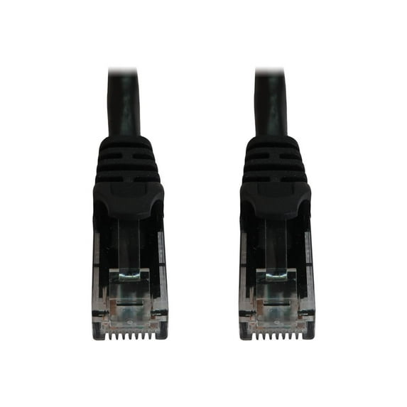 Eaton Tripp Lite Series Cat6a 10G Snagless Molded UTP Ethernet Cable (RJ45 M/M), PoE, Black, 6 in. (15 cm) - Network cable - RJ-45 (M) to RJ-45 (M) - 5.9 in - 0.2 in - UTP - CAT 6a - IEEE 802.3an/IEEE 802.3af/IEEE 802.3at - CM - molded, snagless, stranded - black - for P/N: N235-001-WH-6AD, N238-001-GY-TFA, N254-024-6A, N254-024-6AD, T014-001