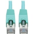thumbnail image 1 of Tripp Lite Cat6a Ethernet Cable 10G STP Snagless Shielded PoE M/M Aqua 8ft (n262-008-aq), 1 of 4