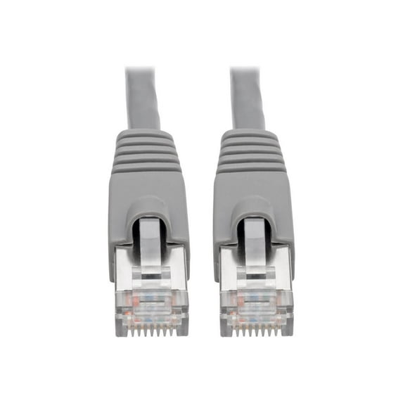 Tripp Lite Cat6a Snagless STP Network Patch Cable 10G Certified PoE Gray 3ft